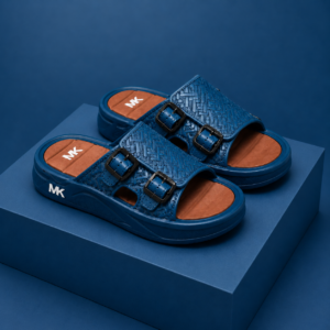 Men's Premium Double Buckle Slippers | Stylish Casual Slide Sandals | Comfortable Soft Sole Footwear For Men
